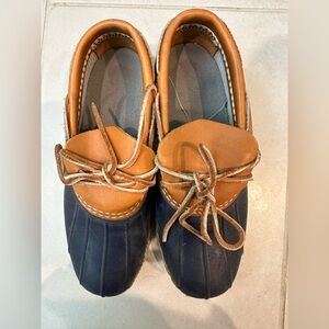 LL Bean Two-Tone Duck Boots with Laces